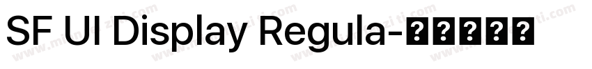 SF UI Display Regula字体转换